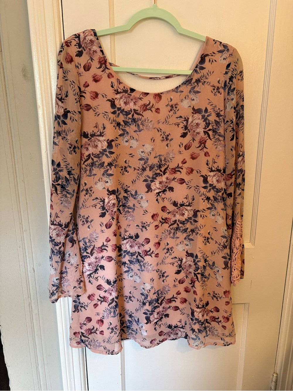Speechless Pink Floral Scoop Neck Mini Dress